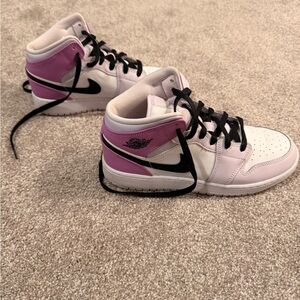 Nike Air Jordan One Mid sneakers- Purple and White